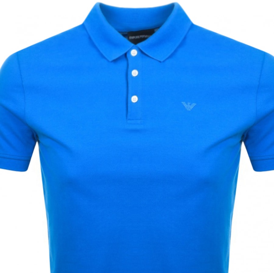 Alternative Image for ProductEmporio Armani Short Sleeved Polo T Shirt Blue2